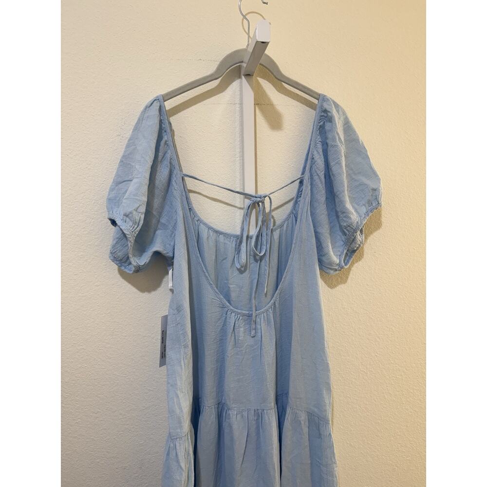 HONORINE Elodie Long Cotton-gauze Midi Dress size M In Spa Blue - Picture 8 of 14